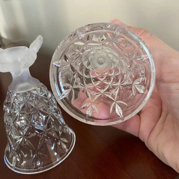 Pair of Crystal Butterfly Hofbauer Germany Frosted 5” Mini Candle Holders - Picture 9 of 9